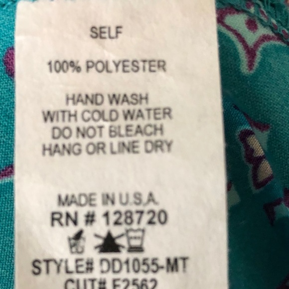 Alya Francesca’s Teal Print Tunic Dress size Small - Picture 8 of 8